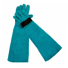 Bite-Resistant Leather Gloves for Pets, Ergonomic Design, Adjustable Wrist Protection, Reptile Protection Size M