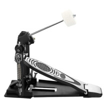 Drum Pedal Double Chain Drive with Adjustable Spring Tension and Felt Beaters for Beginners and Advanced Players, Aluminum Alloy
