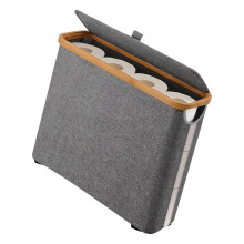 Modern Bathroom Accessories Toilet Paper Basket with Generous Storage and Easy Setup Available in Black or Light Grey