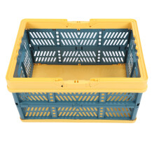 Plastic Folding Containers and Storage (Large Size, Yellow-Green, Durable Material)