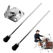 Bass Drum Feet, Non-Slip Metal Support Feet for Bass Drum Pedals, 2 x Durable Mounts, Professional Drum Accessories
