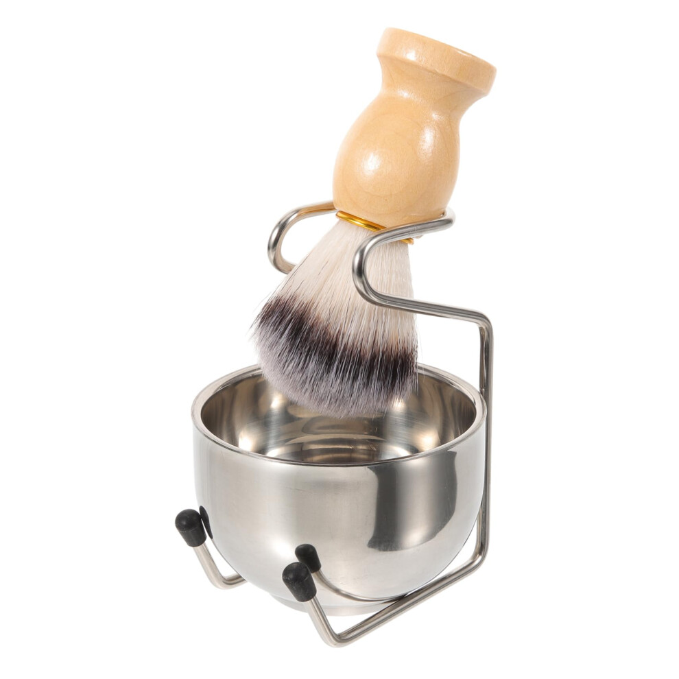 Beard Brush Set for Men - Ferroalloy Shaving Brush Tool with Home Hairdresser Accessories for Barbershop Use