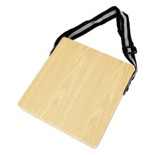 Cajon Flat Hand Drum with Adjustable Strap, Lightweight Wood Construction, Portable Musical Instrument, Ideal for Beginners