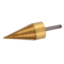42 mm Feuerholz-Kegelbohrer mit Sechskantgriff, Ti-beschichteter Schnellarbeitsstahl