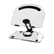 (Black) 360-Degree Rotating Acrylic Tablet Stand, Multi-Functional Desktop Holder
