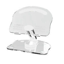 (White) 360-Degree Rotating Acrylic Tablet Stand, Multi-Functional Desktop Holder