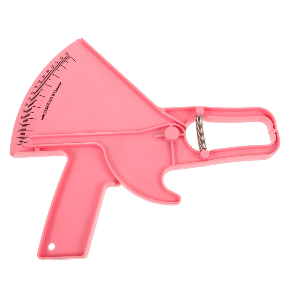 Pink Fat Caliper Digital Body Fat Measuring Tool, Plastic Skin Caliper For Waist And Body Fat Percentage Measurement