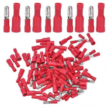50 Pairs Insulated Wire Terminals Male Female Quick Crimp Butt Connectors for 22?16 AWG