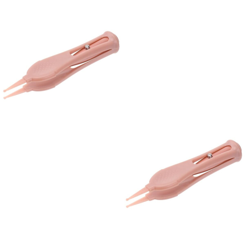 Ear Cleaner Tweezers For Babies And Adults, Pack Of 2 Nose And Ear Cleaning Tools, Safe And Gentle Material Pink