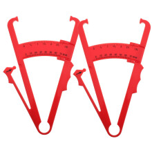 Fat Brake Caliper BMI Measuring Tool Pack of 2 High Precision Plastic Body Measurement Device Red for Fat Loss