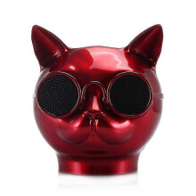 (Red) T8 Mini Cat Shape Stereo Wiress Bluetooth Speaker Blue Zekai