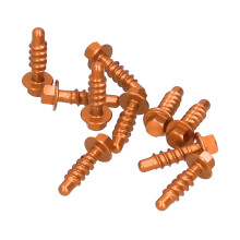 Selbstbohrschraubbügelset für Dirt Bikes 125-530cc, anodisiert Orange