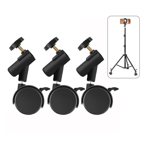 3pcs/set Flexible Swivel Casters Wheels with 16mm