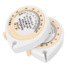 Waist Measuring Tool Pack of 2, Plastic Tape Measure for Plus Size Waist Measurements, Timer Plug for Sockets, White