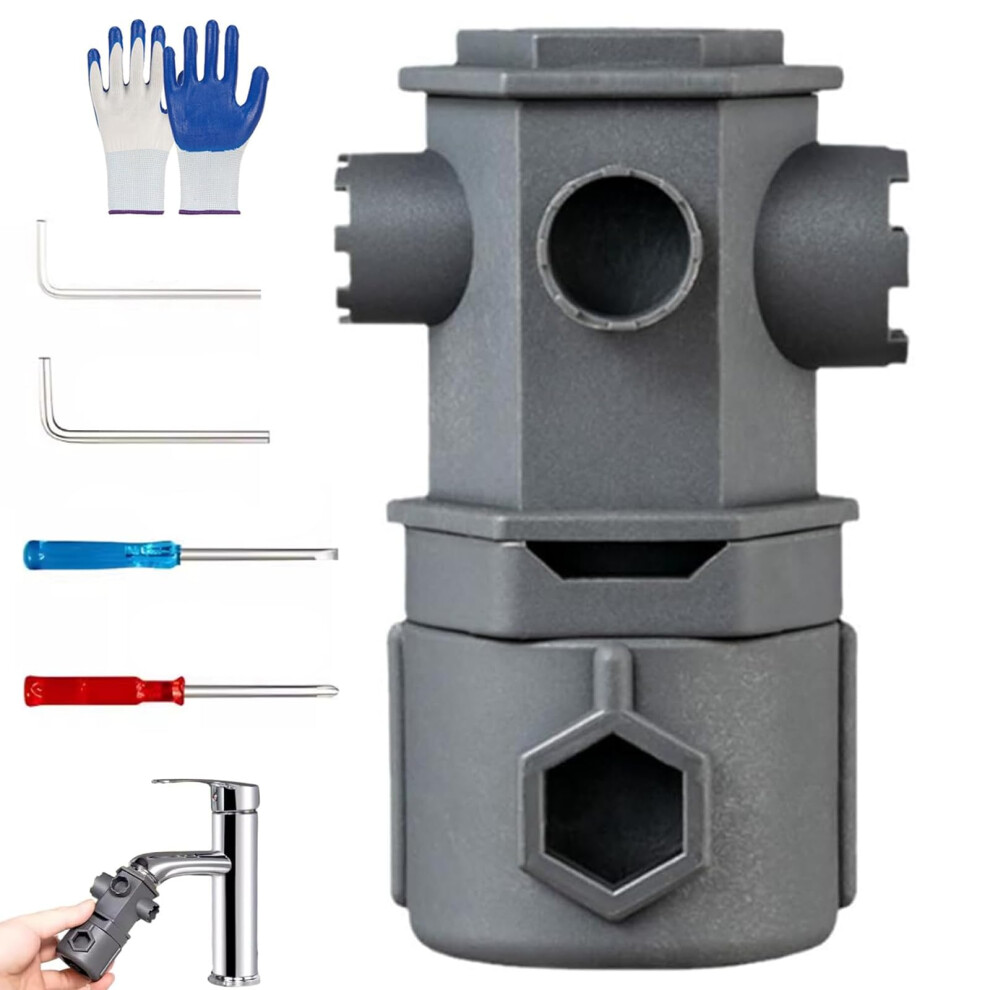All In One Wrench Tool Set For Taps, 16 In 1 Multifunctional Tap Wrench For Kitchen And Bathroom Assembly Disassembly 6038364975430