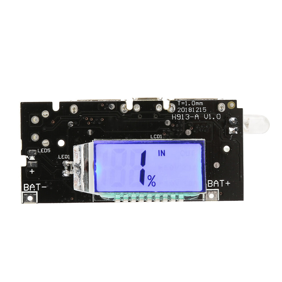 Dual USB 5V 1A 2.1A Power Bank 18650 Lithium