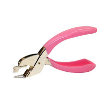 Heavy Duty Staple Remover Tool Pink Universal Hand Nail Puller for Upholstery Office and School Use