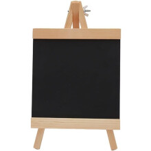 Blackboard Stand 25 x 48 cm, Log Color Easel for Shops and Milk Tea Stores, Versatile Table Display Sign