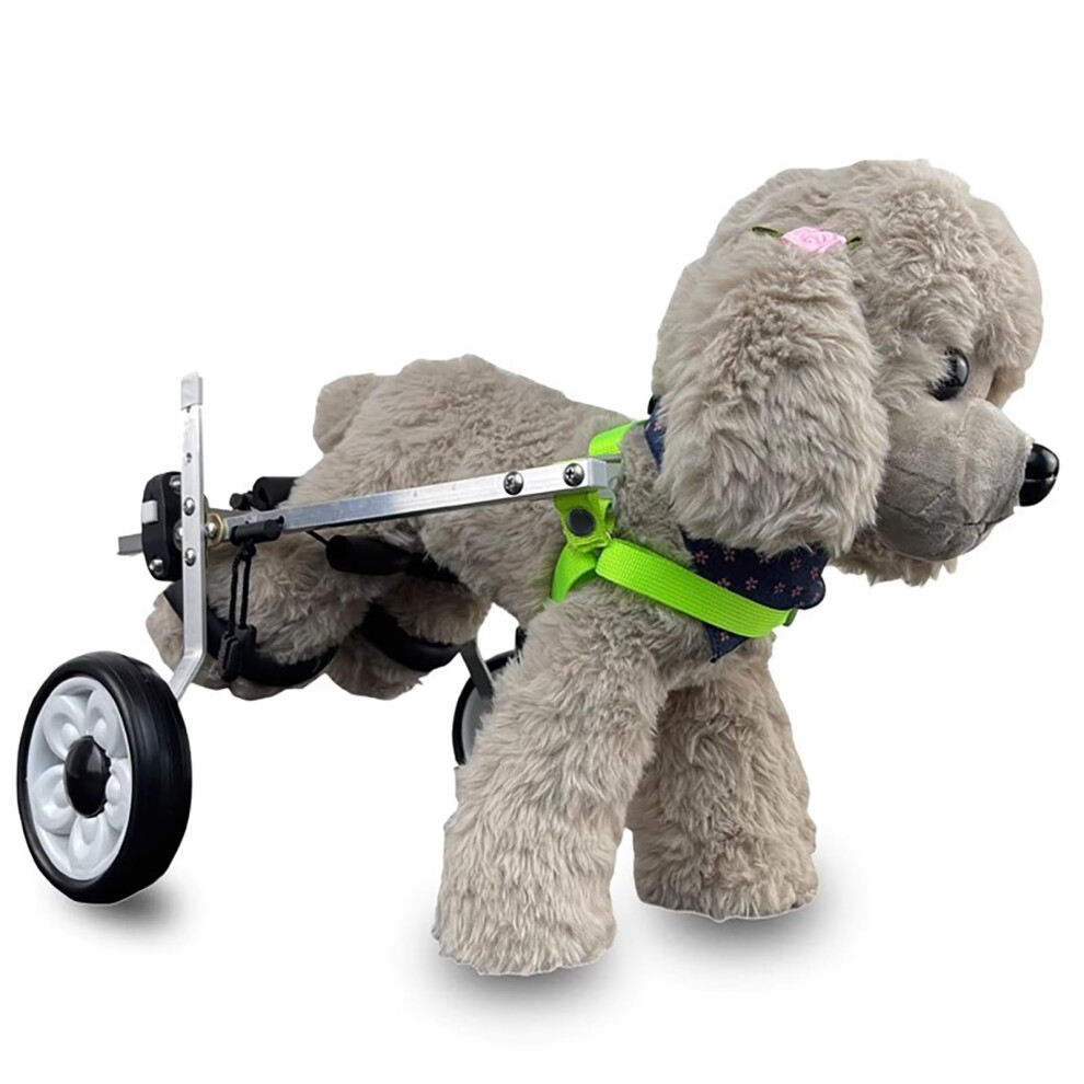 Adjustable Dog Wheelchair with 2 Wheels for Small Medium and Large Dogs, Mobility Cart for Injured Pets, Rear Support (L)