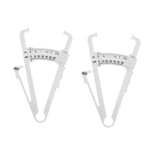 Fat Brake Caliper Body Tape Measure for Skin Wrinkle Test and BMI - Digital Folding Tool in White, ABS Plastic, Pack of 2