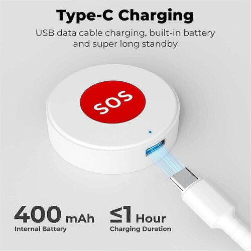Mini Tuya WIFI Elderly SOS Button Waterproof Emergency Panic Sensor 2025