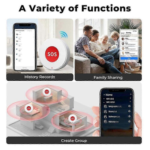 Mini Tuya WIFI Elderly SOS Button Waterproof Emergency Panic Sensor 2025 1