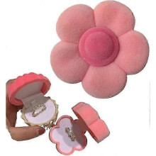 (Flower) Velvet Jewelry Box Flower Cake Ring Box Cute Jewelry Organizer Gift Box