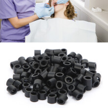 100 Stück Dental-Silikon-Farbcode-Ringe für Orthodontie Schwarz Dentalwerkzeuge