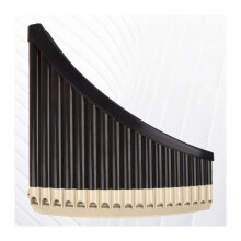Pan Pipe ABS Plastic 18/16 Tones C Tone with Mouthpiece and Removable Lower Bracket, Black - 18-Black Model