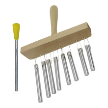 Glockenspiel Percussion Instrument 8 Tone Single Row Bar Bell Chime with Table Top Mallet for Kids