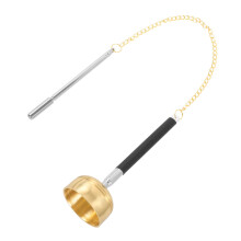 Brass Bell Instrument Temple Percussion Bell for Buddha Prayer Traditional Copper Hand Bell Delicate Design 4 Inch