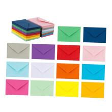 Pack of 100 Small Coloured Envelopes for Cash Budgeting, Plain Money Envelopes, Lightweight Paper, Ideal for Organizing Finances