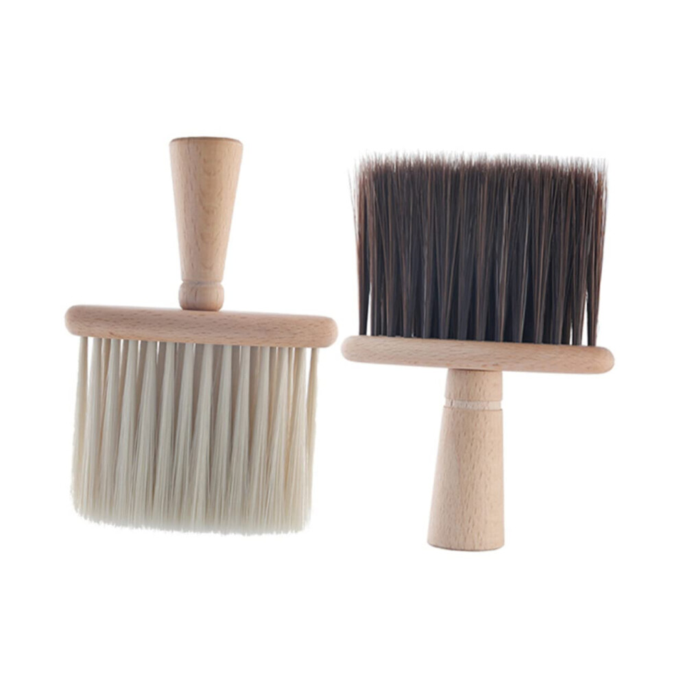 Shaving Brush for Hair Cutting - Wooden Vintage Bamboo Salon Brush for Hair Cleaning and Face Shaving
