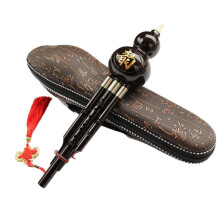 Hulusi Flute Two-Color Resin Hulusi with Removable White Copper Sleeve, C-Tone Bakelite Hulusi Set