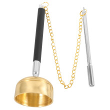 Brass Bell Instrument for Buddhism - Handcrafted Buddha Prayer Bell, Portable Meditation Tool, Delicate Design