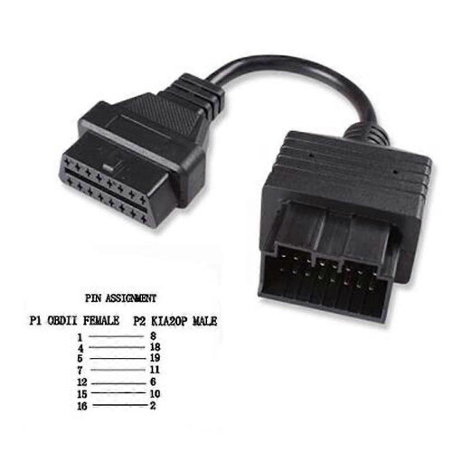 (pour broche bm20) Mini câble de connecteur Bluetooth OBD2 ELM327 V2.1 pour diagnostic de scanner de 2