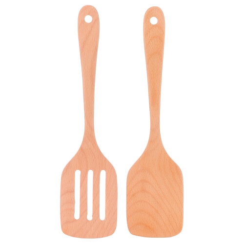 2 Stück Holzspatel-Set, Antihaft, Hitzebeständig, 30,5x7,7cm 1