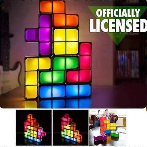 Tetris Stackable Table Lamp LED Lamp Tangram Puzzles 3D Induction Nesting Desk Lamp Fun Toy Lamp 2