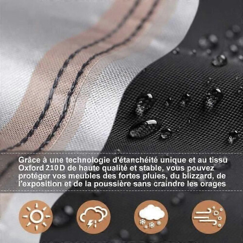 TEEKLYHousse de protection pour table de salon de jardin - - 170 * 94 * 70cm 2