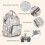 Waterproof Baby Diaper Bag Backpack Large Capacity with Changing Mat, Fixed Handles on Strollers Unisex 4