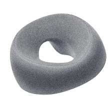 Adjustable U-Shaped Massage Headrest Pillow with Removable Ice Silk Covers, Non-Slip Design for Professional Facial Therapies, Gray