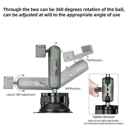 FANAUE Car mobile phone holder Mount GPS Suction Windshield Twist-Lock Composite Suction Cup Base with 1