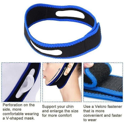 Double Chin Lifting Mask Face Shape Change Two Outfits Blue 2