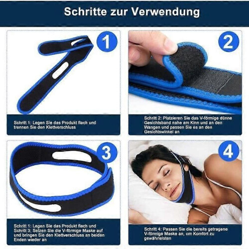 Double Chin Lifting Mask Face Shape Change Two Outfits Blue 1