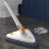 360 Rotating Adjustable Cleaning Mop Telescopic Triangular Mop with Automatic Water Compression White 3