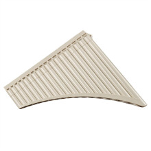 Panflute Improved 16 Pipe Pan Flute Instrument in C for Beginners and Professionals, White Color, Ideal for Learning