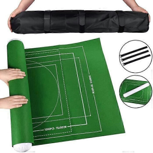 Puzzelmat - ZGEER - Draagbare vilten puzzelmat - Groen 2