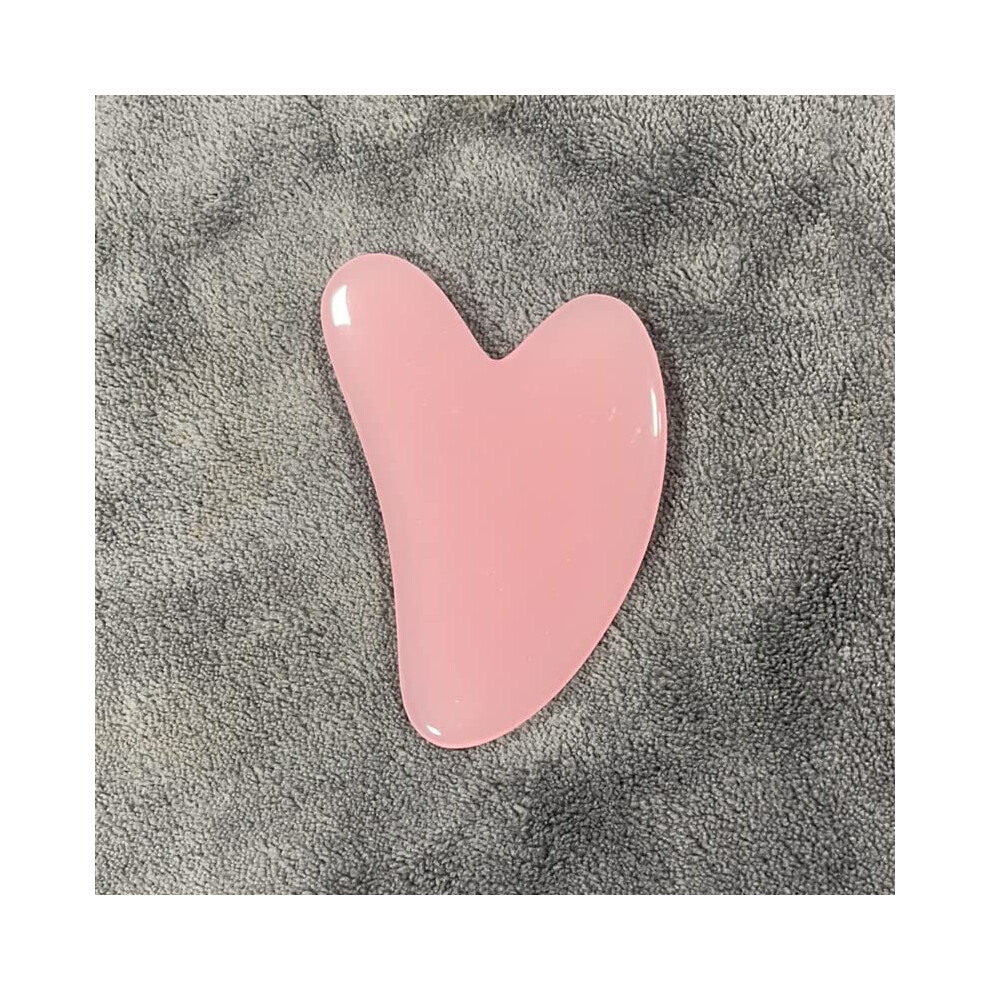 Heart Shape Gua Sha Scraper for Face Massage â 1pc Rose Quartz Facial Massager Board, Spa Treatment Tool