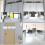 3-Sided Folding Mirror with Hook - Self Cut Mirror - Black - Glass and ABS - 34cm 4