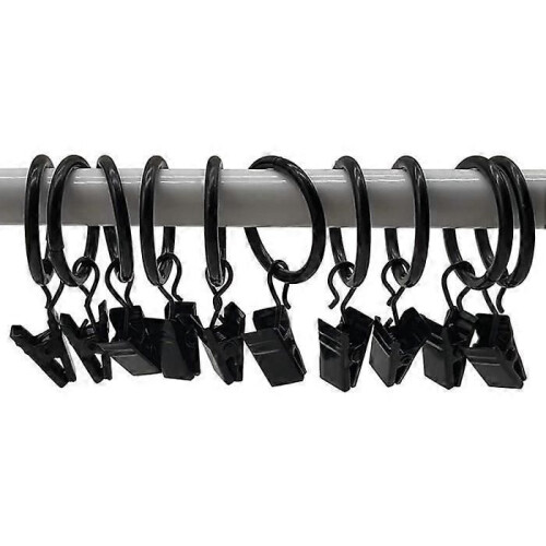 Curtain Rings - Unspecified - 42 Pack - Black - Vintage - Rustproof 2